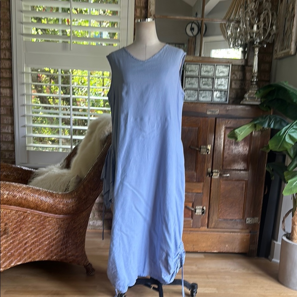 BRYN WALKER SLEEVELESS LINEN DRESS LARGE LAGENLOOK